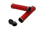 SRAM Locking Grips Red with Double Clamps -amp- End Plugs