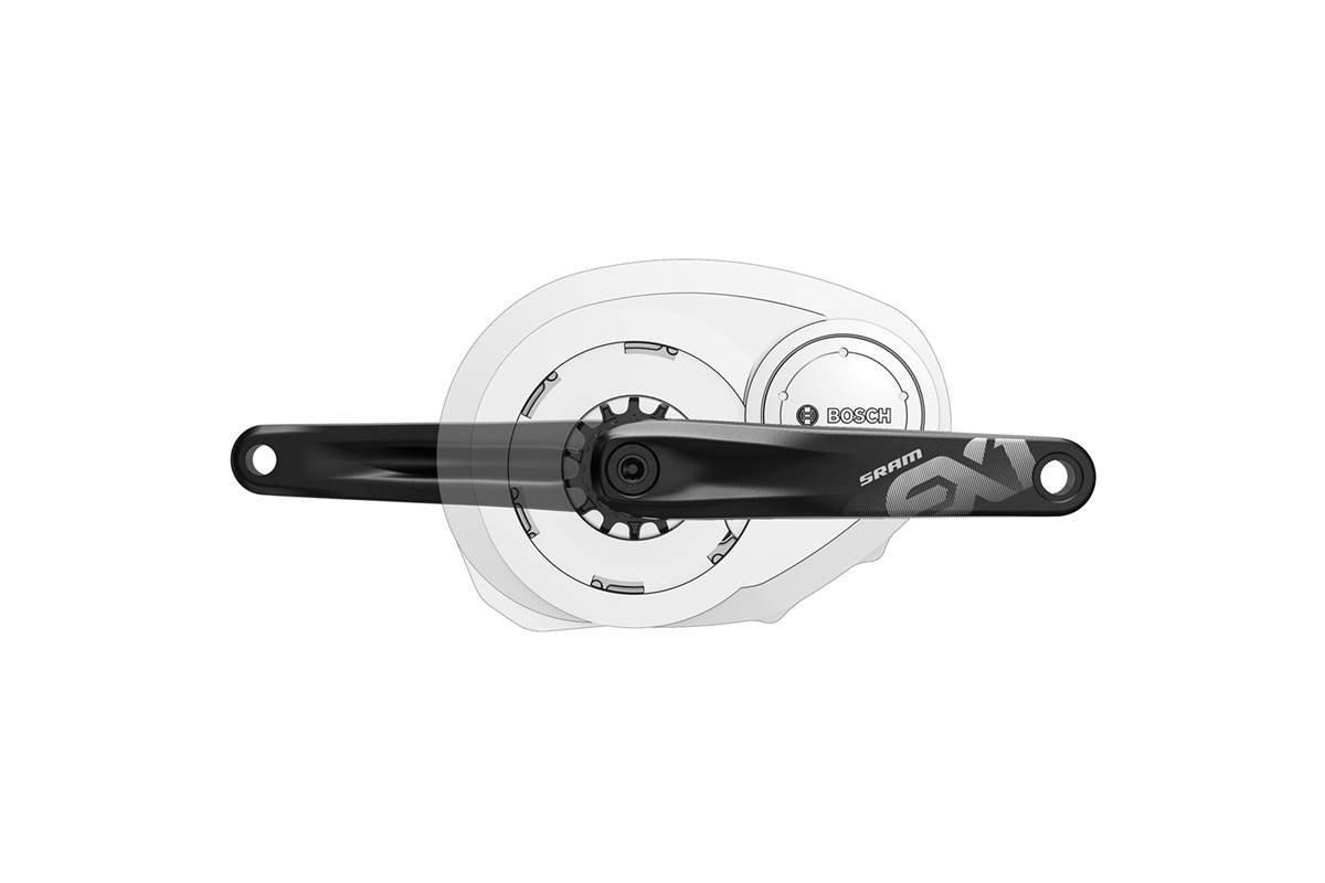 SRAM EX1 Pédalier ISIS Noir Comp Bosch, Broseand Yamaha, s/Plateau/BBs