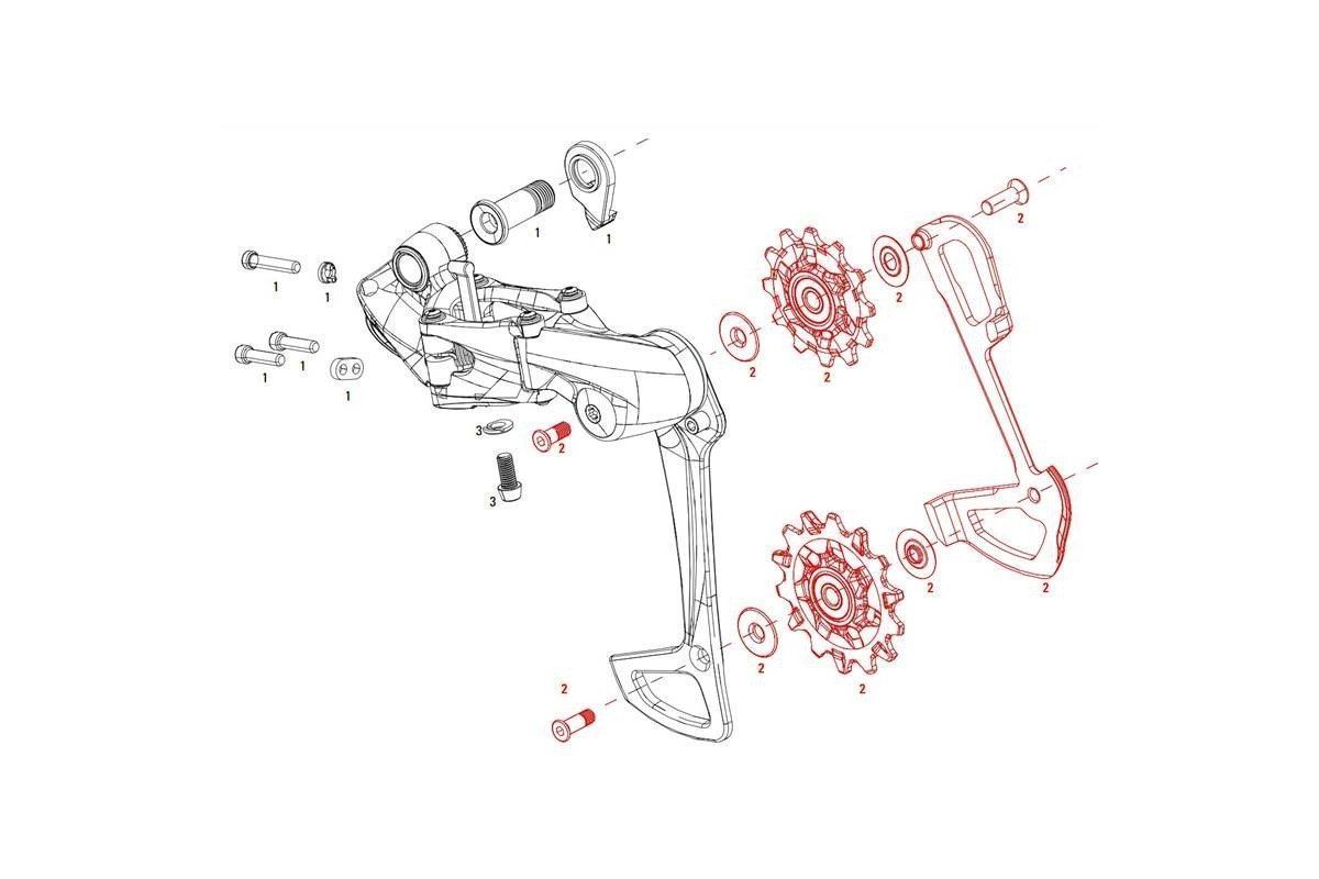 SRAM Kit Galets et Chape interne XX1 Eagle