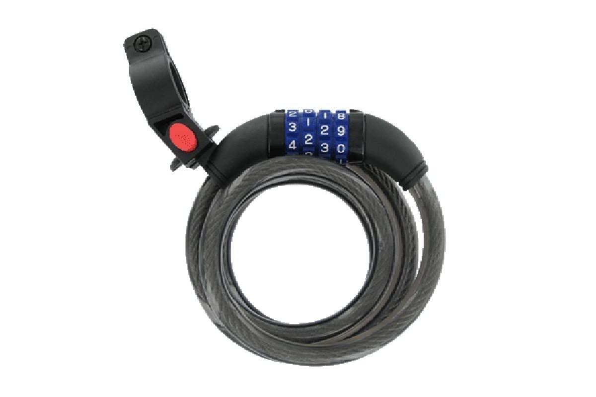 GPA CYCLE Antivol à spirales 4 Chiffres 12 mm x L  150 cm