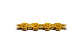 KMC Chaîne KMC X10EL Ti Or, 114 Maillons Route/VTT/XC 262grs