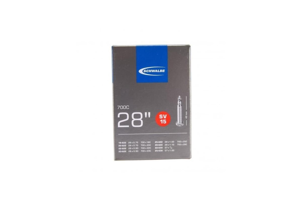 SCHWALBE chambre à air SV15 700x28C Presta 40mm - ETRTO 18/28-622/630