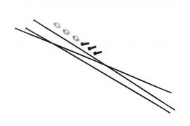 SRAM Rayons et Têtes 3pack 281mm Bladed StraiPull Ext Noir Rail 50 27