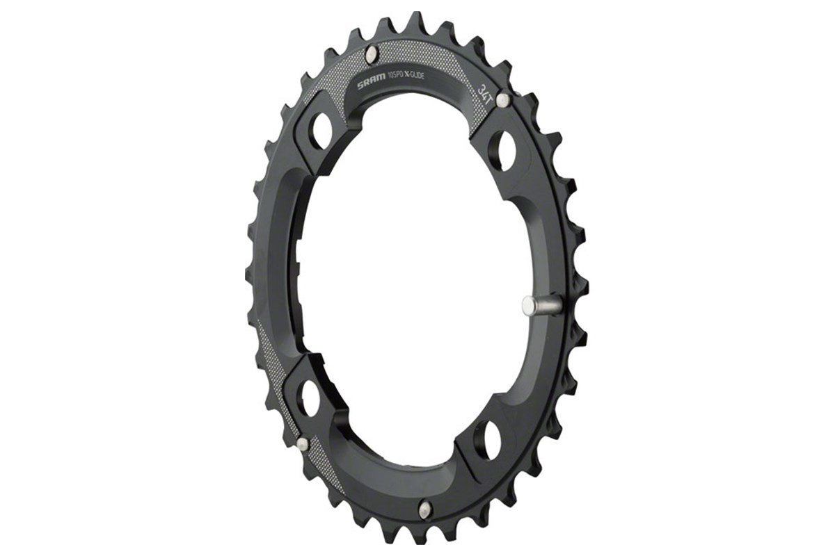 SRAM Plateau MTB 104 AL5 Blast Black 2x10 Medium Pin