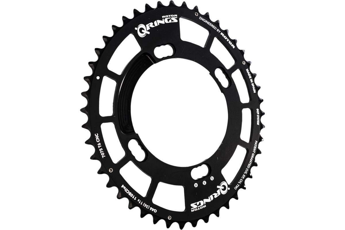 Rotor Plateau Q-Ring BCD 110x4 Shimano Intérieur Noir