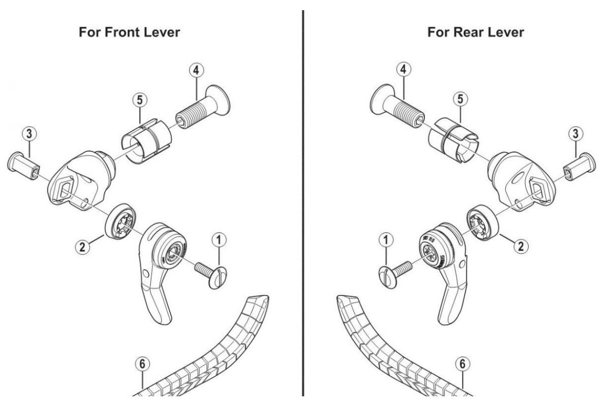 Manette Vitesses Center Lock 2/3x11 Vitesses SL-BSR1 Dura-Ace