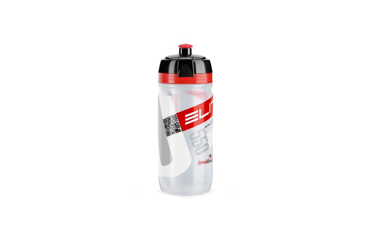 Elite Bidon Corsa Bio Transparent Logo Rouge 550ml