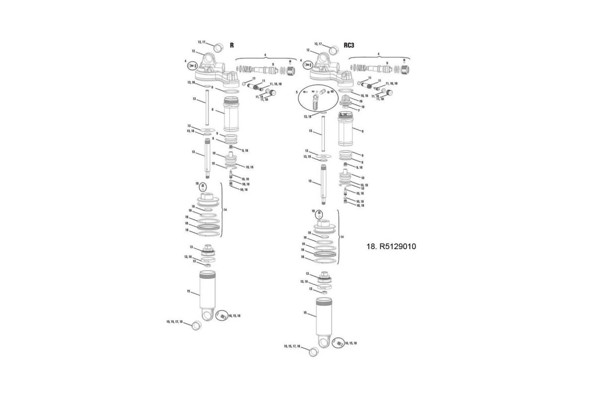 ROCK SHOX Service Kit - Monarch Plus does not include air can seals