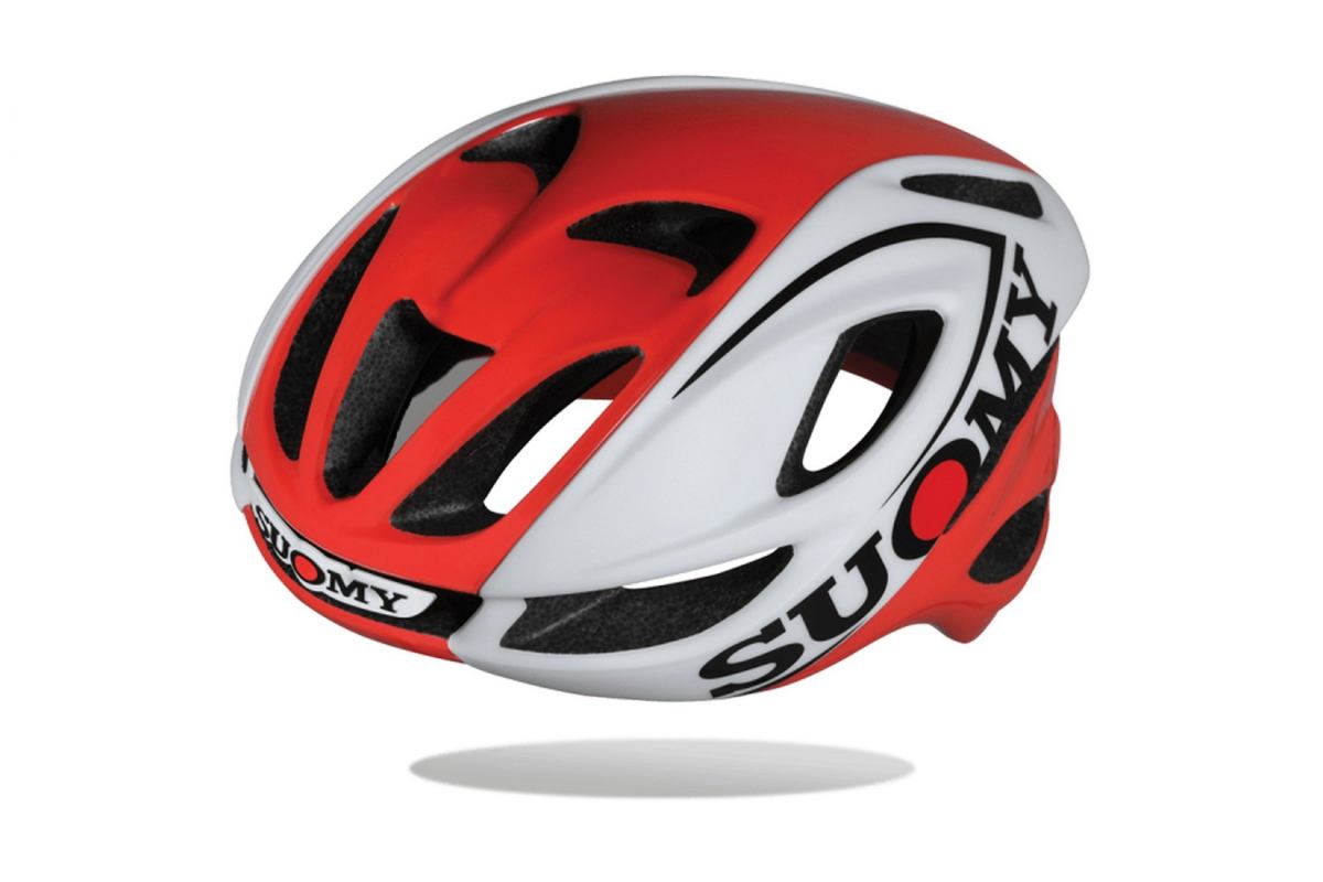 Casque Route Glider Suomy blanc rouge