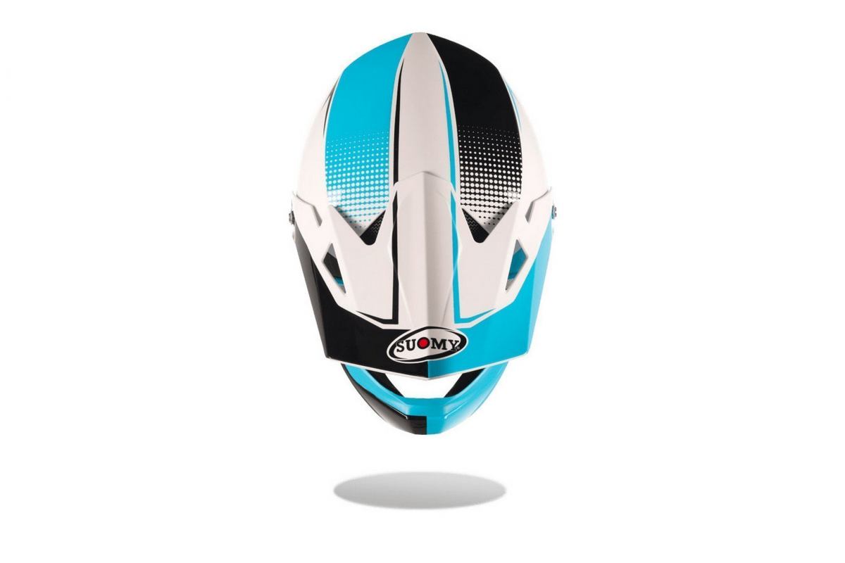 Casque Extreme Suomy Bleu Blanc Vue supérieur