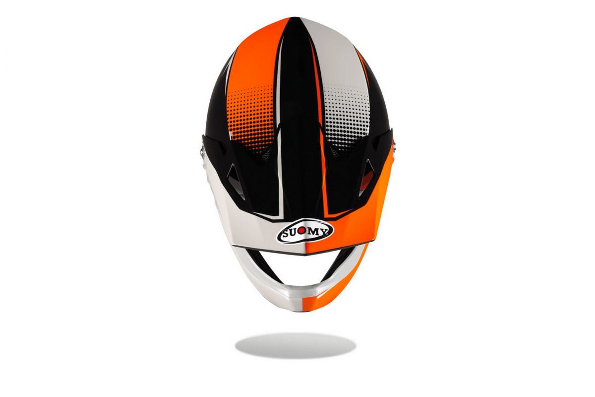 Casque Extreme Gris Orange Suomy Vue Supérieur