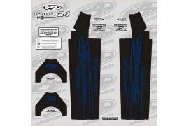 Stickers de fourche ANSWER Dagger carbone bleu