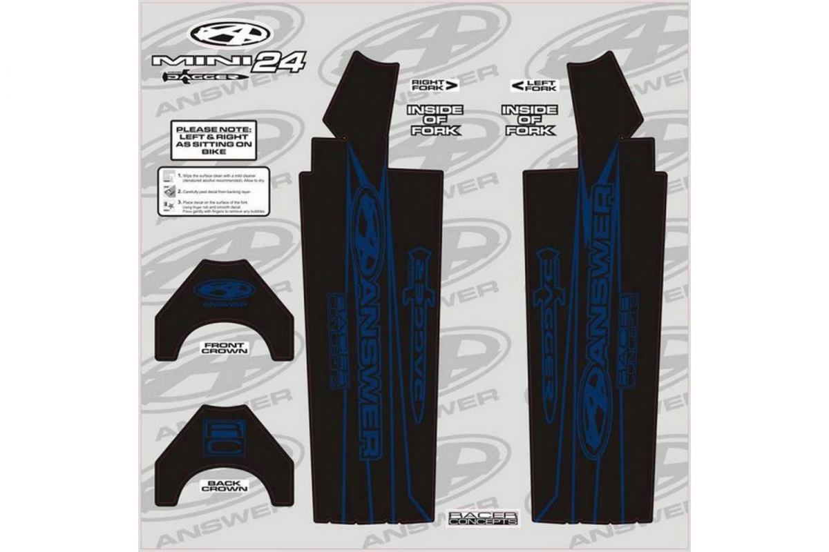 Stickers de fourche ANSWER Dagger carbone bleu