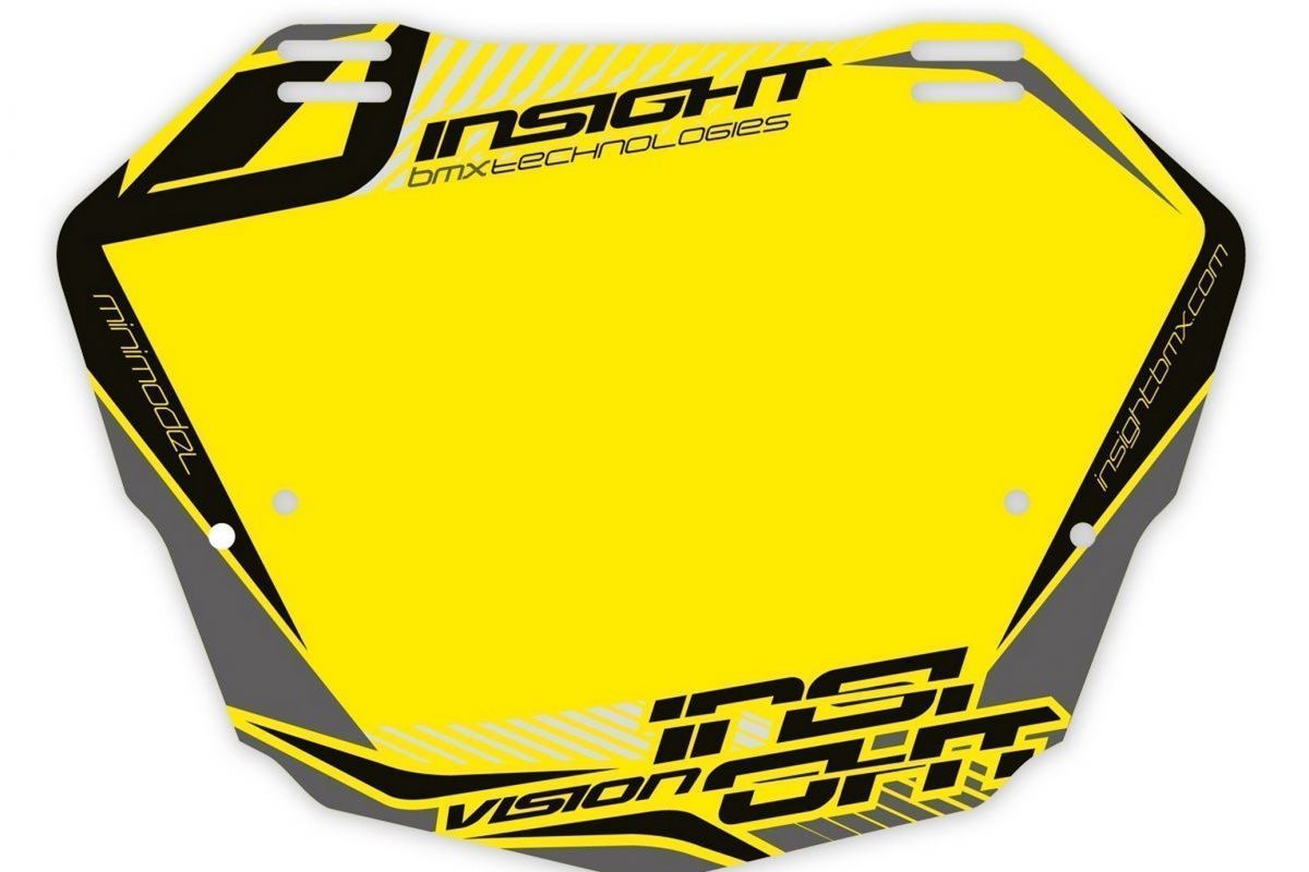 Plaque INSIGHT vision 2 mini Noir fond jaune