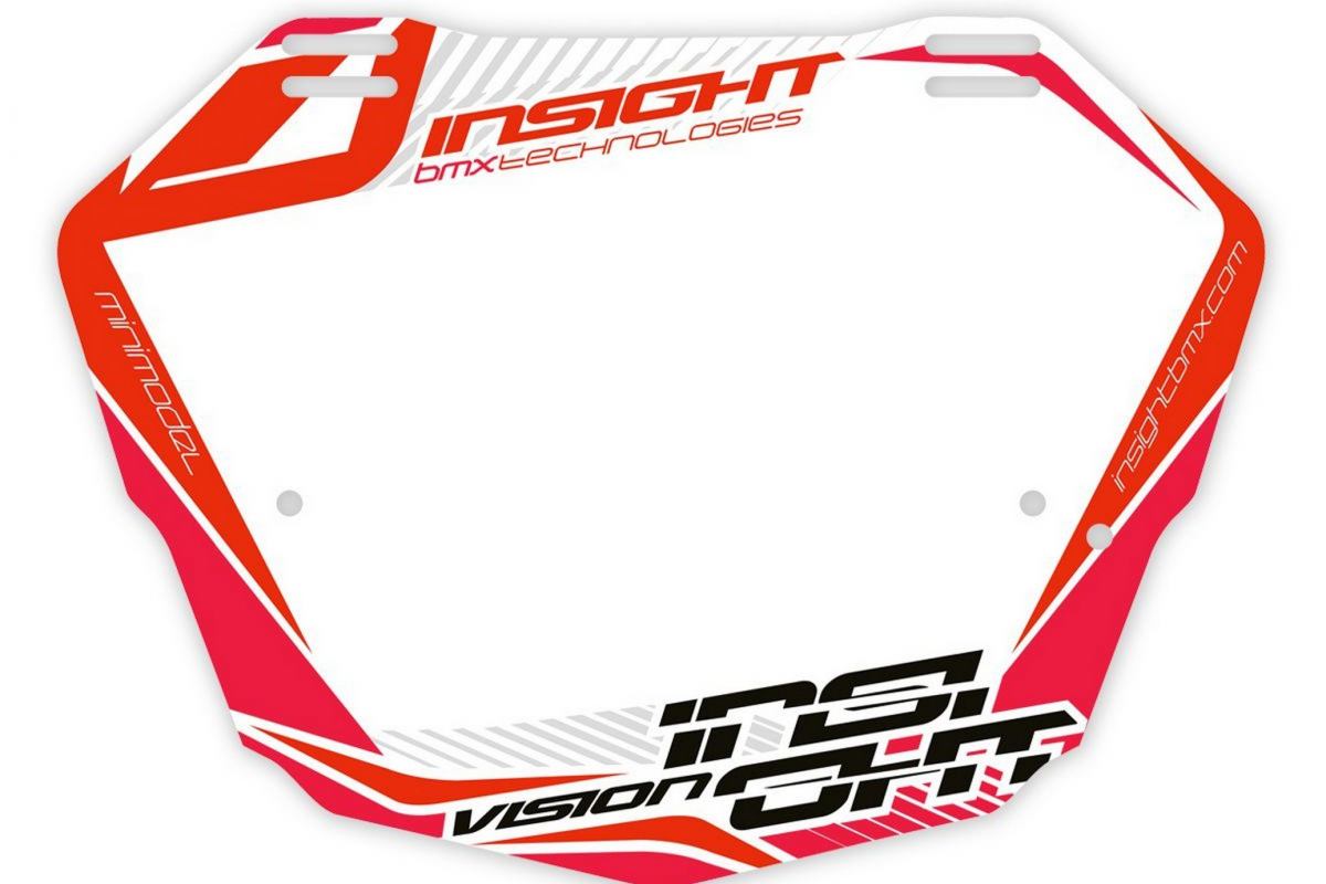 Plaque INSIGHT vision 2 mini rouge fond blanc