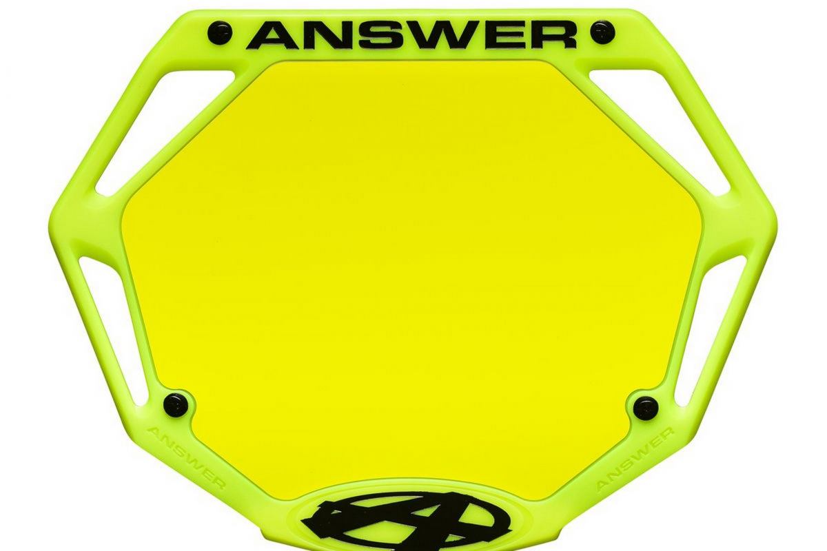 Plaque ANSWER 3D pro néon jaune