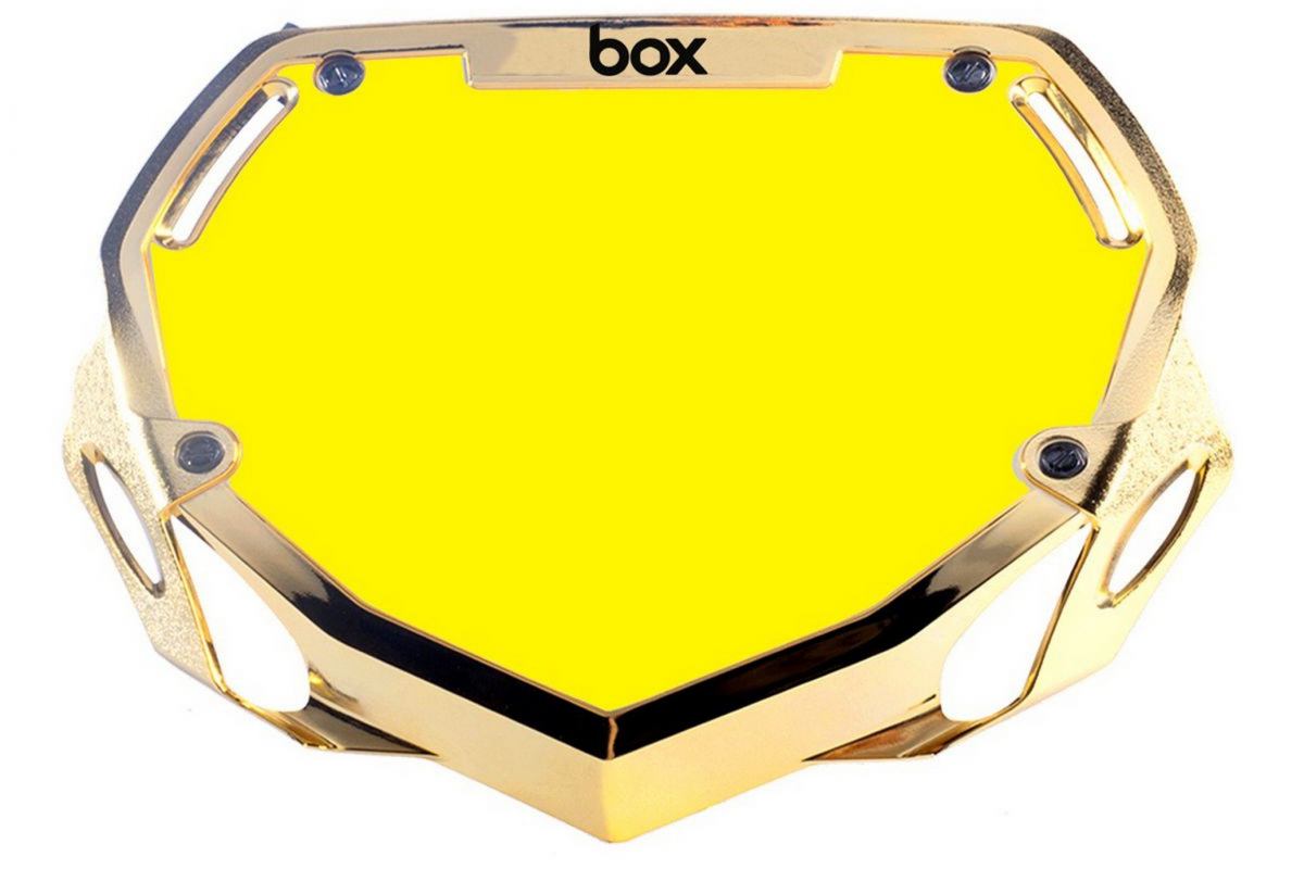 Plaque bmx BOX two chrome mini or
