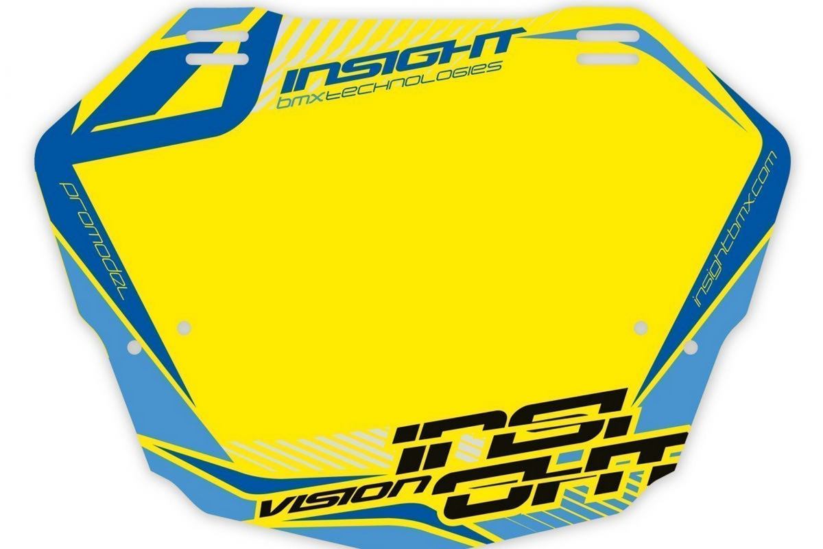 Plaque INSIGHT vision 2 pro fond jaune bleu