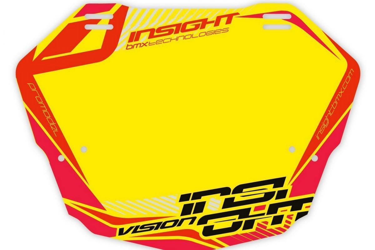 Plaque INSIGHT vision 2 pro fond jaune rouge