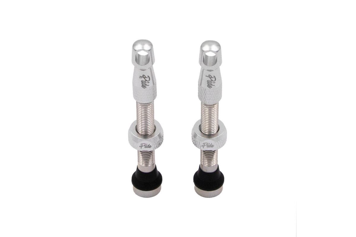 Paire de Valves Tubeless PRIDE RACING 44 mm Argent