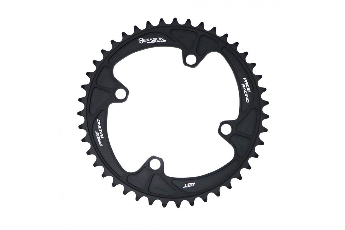 Couronne PRIDE RACING Hexagon 104mm Non Filetée Noir