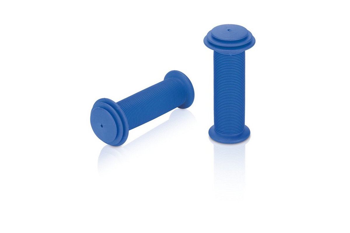 Poignées Vélo Enfant XLC 82 mm | Lamelles Bleues | Grip Tout-Petit
