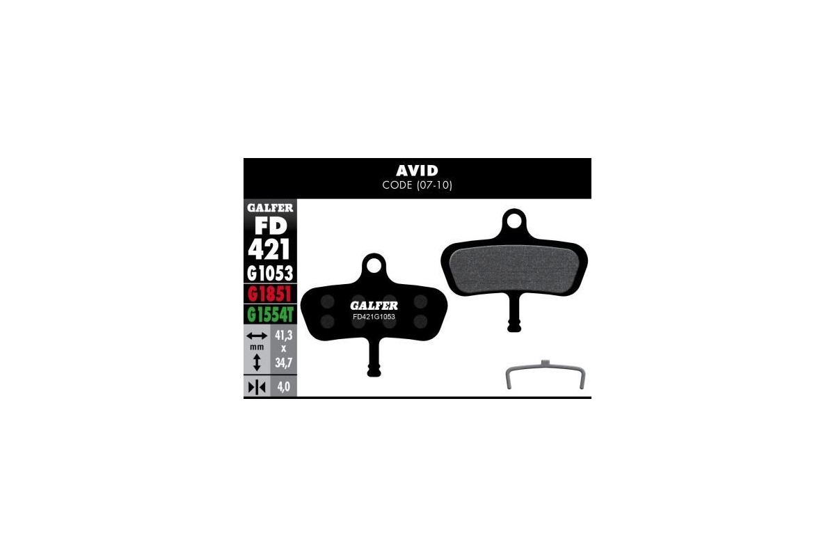 Plaquettes de Frein GALFER Pour Avid Code 2007