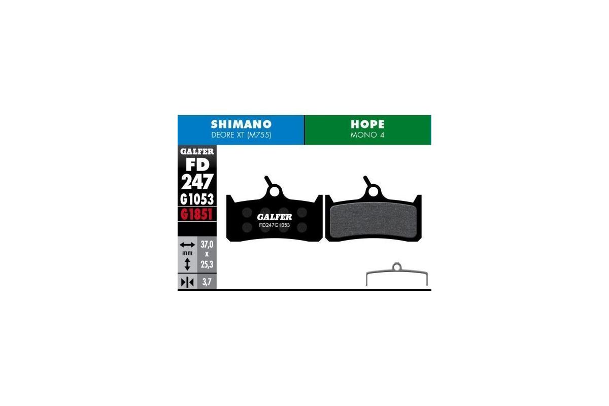 Plaquettes de Frein GALFER Pour Shimano XT 755, Grimeca