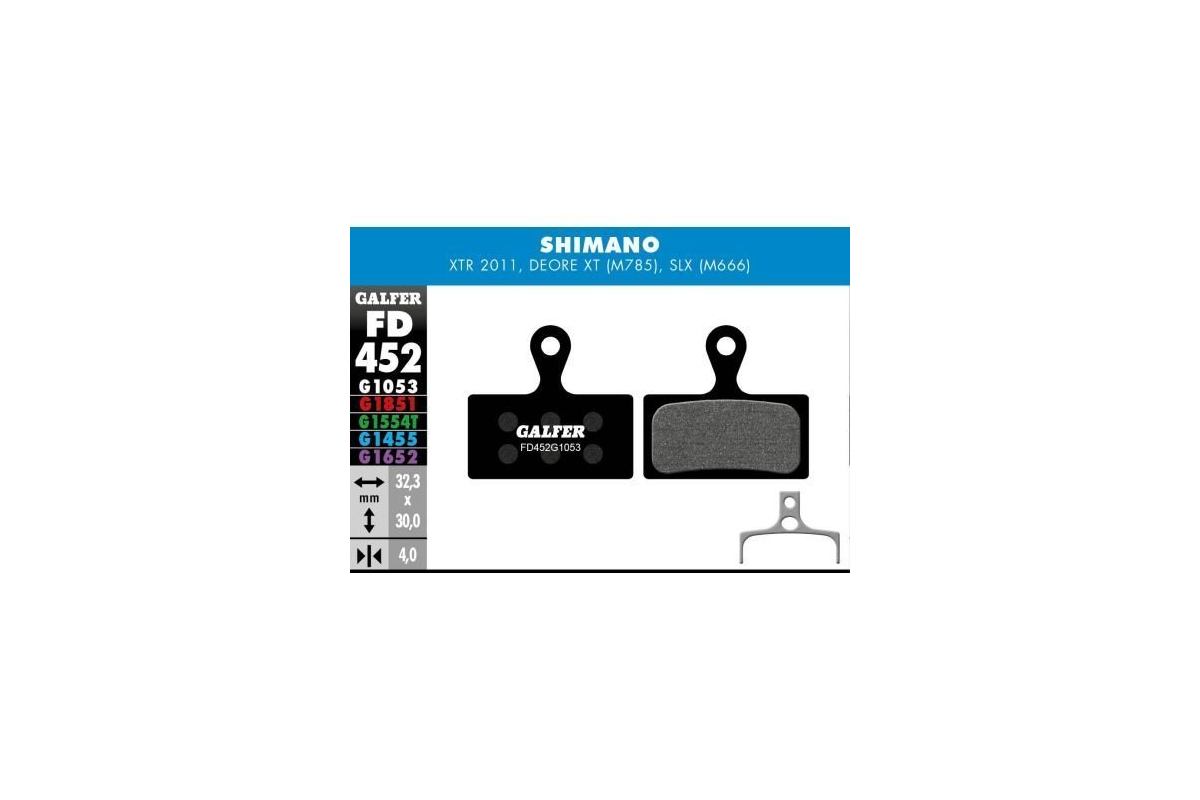 Plaquettes de Frein GALFER Pour Shimano XTR 985, XT 785, SLX 666