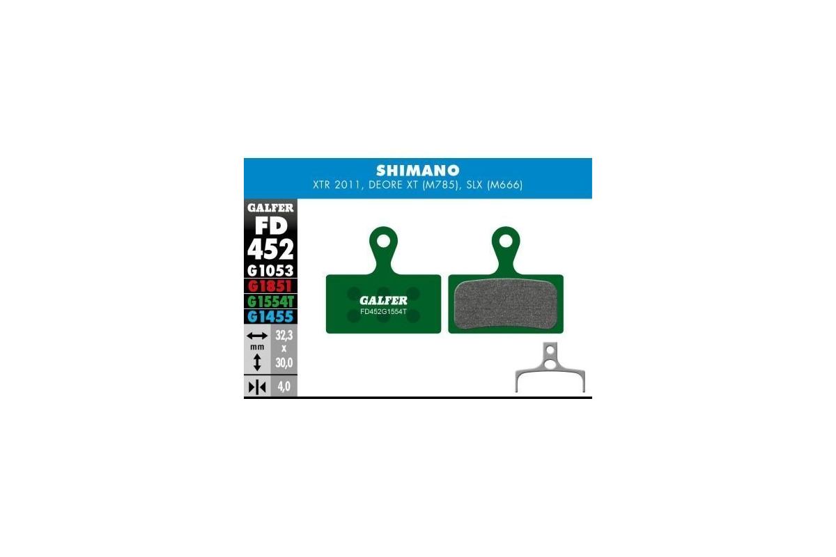 Plaquettes de Frein GALFER Pour Shimano XTR 985, XT 785, SLX 666