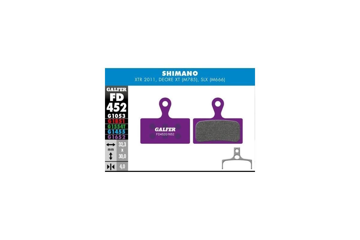 Plaquettes de Frein GALFER Pour Shimano XTR 985, XT 785, SLX 666