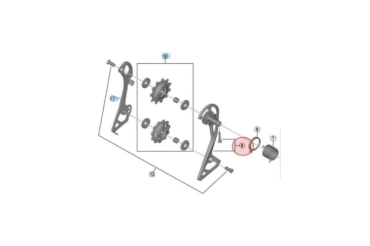 Chape externe SHIMANO pour d-eacute-railleur RD-R7000