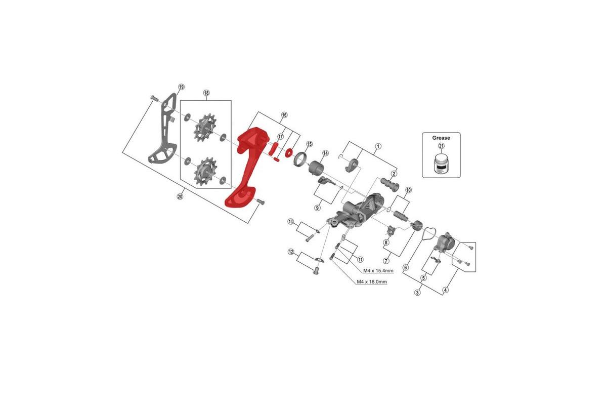 Chape externe SHIMANO pour d-eacute-railleur RD-M8100