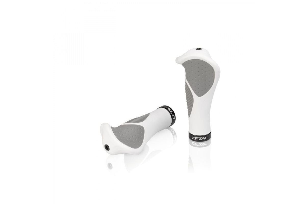 JEU DE POIGN-Eacute-ES ERGONOMIQUES 135 mm BLANC-GRIS XLC GR-S22