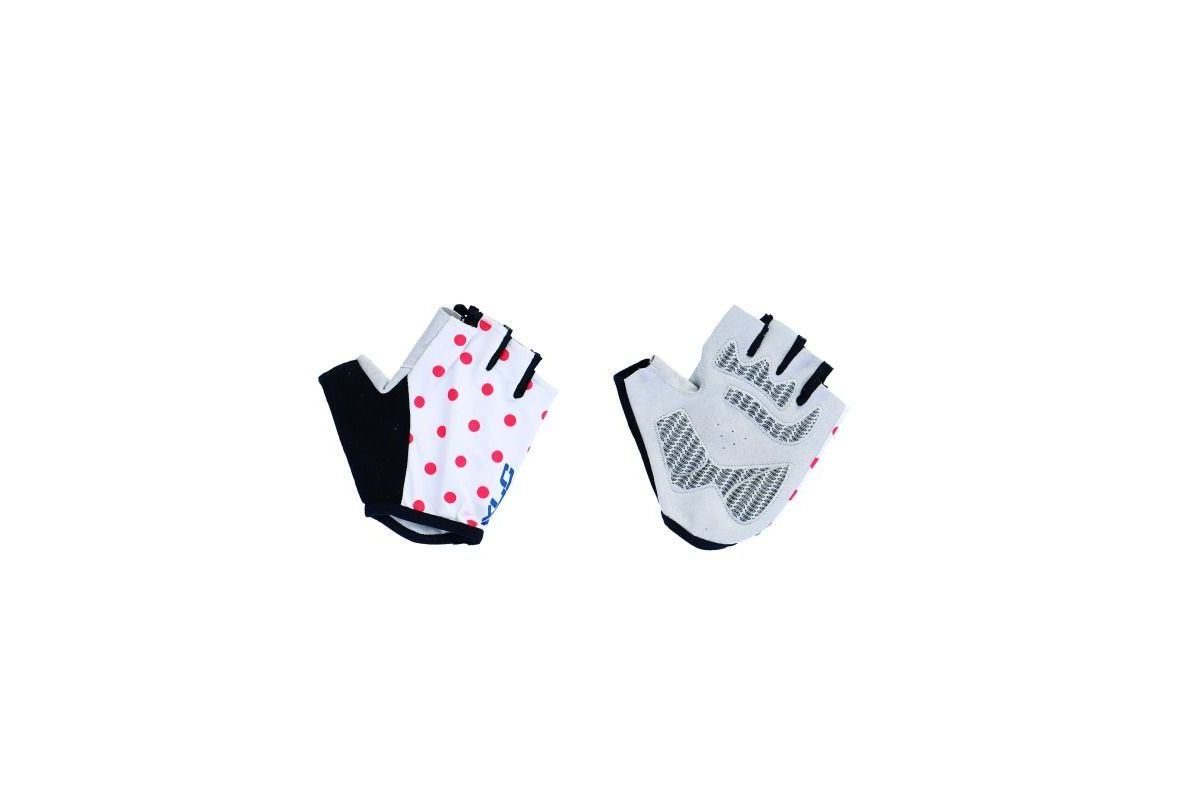 Gants courts  XLC CG-S10 Blanc à pois rouges