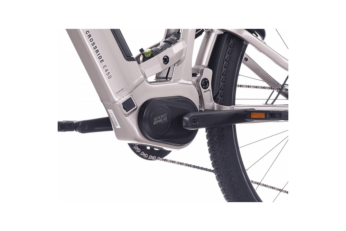 Crossride e450 FS Touring : VAE Double Suspension, Antichoc Maximal
