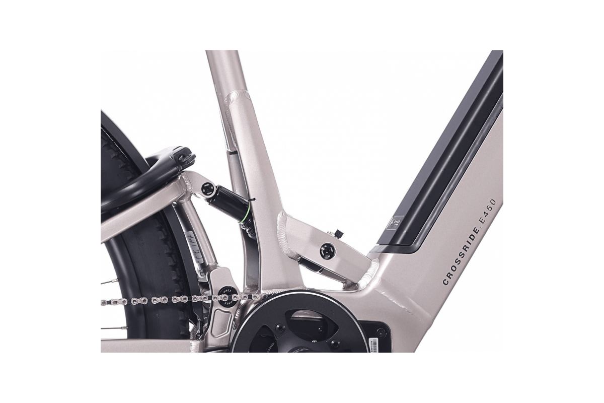 Crossride e450 FS Touring : VAE Double Suspension, Antichoc Maximal