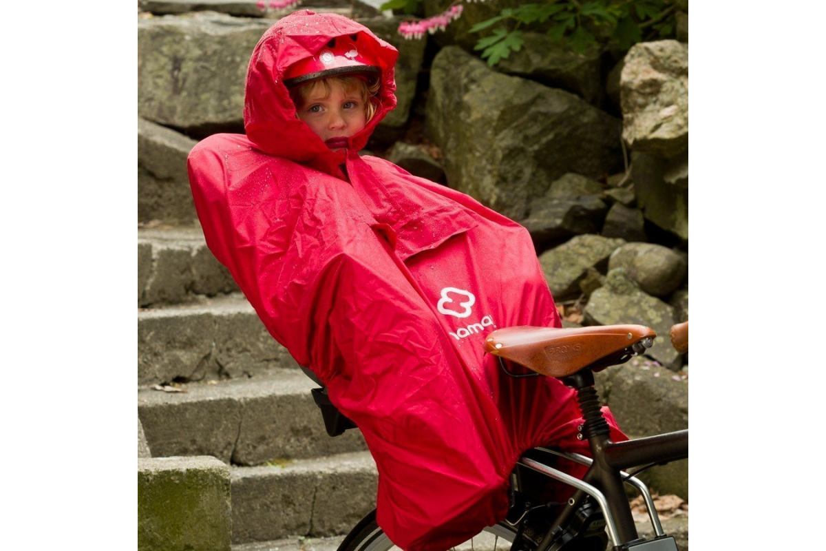 Poncho imperméable pour siège enfant - Rouge