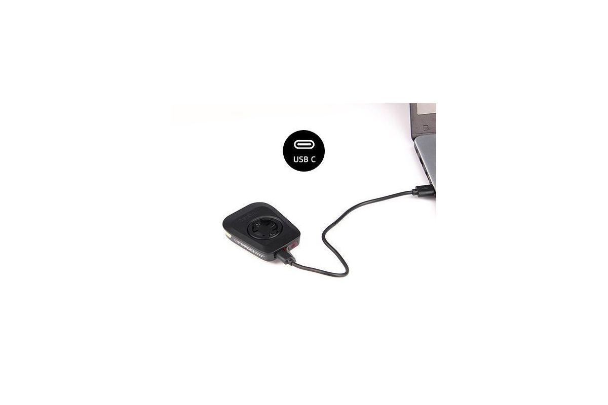 Eclairage Avant Ravemen FR 160 - Fixation Alu Garmin