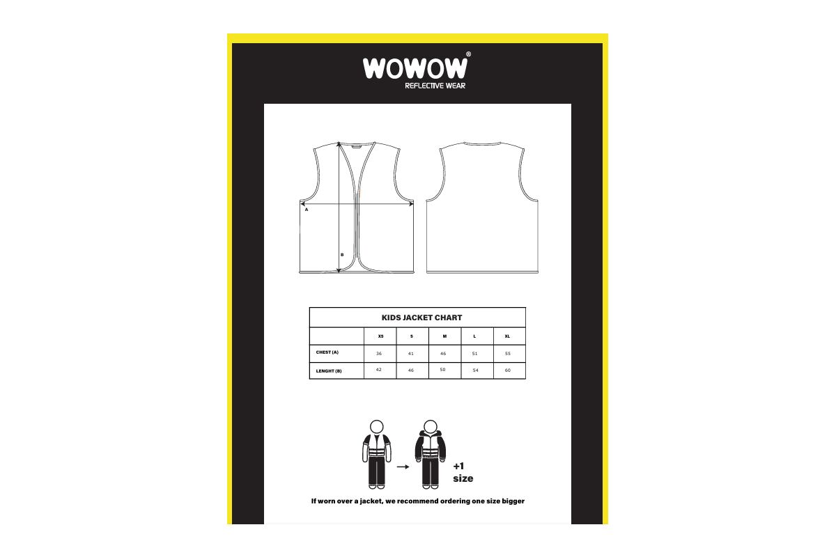Gilet Réfléchissant Enfant WOWOW Crazy Monster Jaune Fluo - Haute Visibilité
