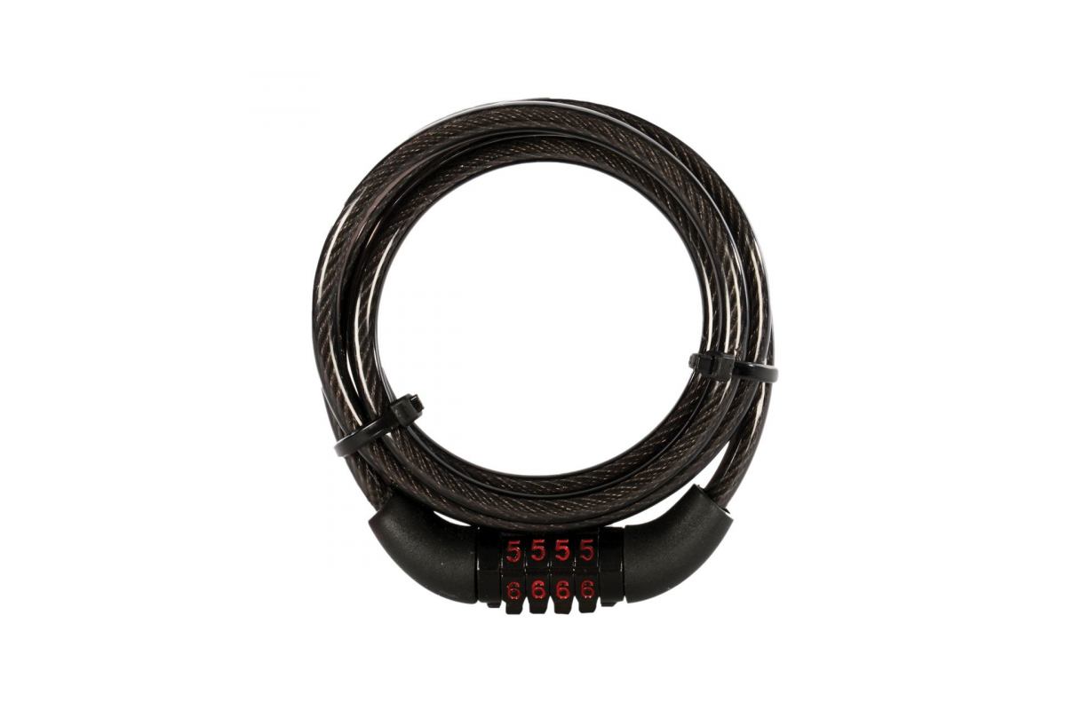 OXF Antivol Combinaison Noir 6mm x 1.5m