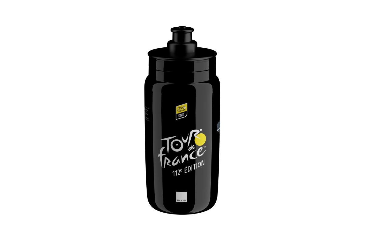 Elite Bidons FLY Teams 2025 Tour de France,Black Map 550ml