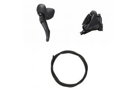 SHIMANO GRX Ens. Frein Disc Hydrau. BRRX400KTBLRX600 Gauche / avant Résine avec ailette 1000mm (noir) BL-RX600-L(L), BR-RX400(F)