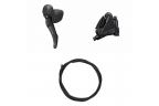 SHIMANO GRX Ens. Frein Disc Hydrau. BRRX400KTBLRX600 Gauche / avant Résine avec ailette 1000mm (noir) BL-RX600-L(L), BR-RX400(F)