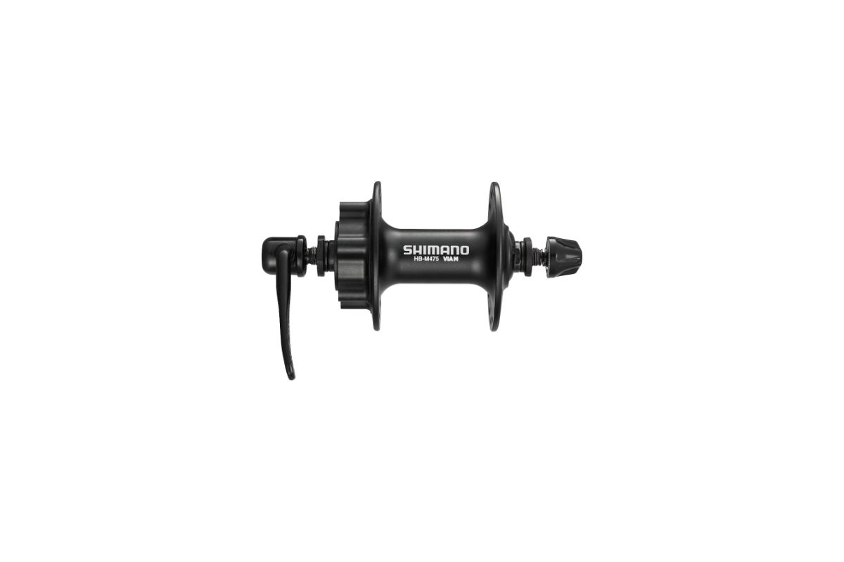 SHIMANO Moyeu avant HB-M475 Frein à disque 6 Trous 32 Trous 108 mm Noir