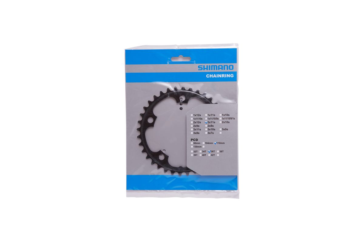 Plateau 36 dents type MJ pour combinaisons 46-36 / 52-36 [noir]