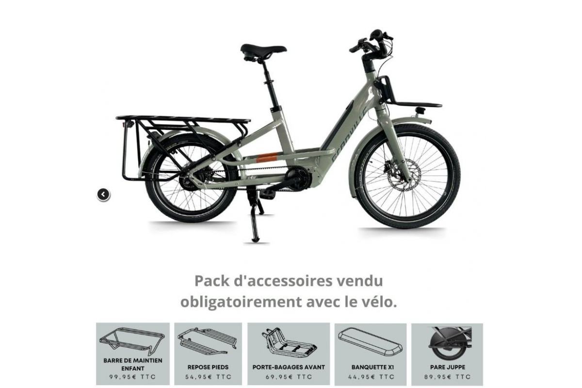 Vélo Urbain Électrique Cargo GRANVILLE Urban LT - Longtail