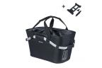 PANIER ARRI-Egrave-RE BASIL CLASSIC CARRY ALL AVEC PLAQUE MIK 2-0 22L POLYESTER NOIR -38x20-5x17-5 cm-