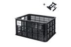 PANIER BASIL CRATE L AVEC PLAQUE MIK 2.0 40L PLASTIQUE NOIR (49x38x29 cm)