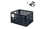 PANIER BASIL CRATE M AVEC PLAQUE MIK 2.0 29.5L PLASTIQUE NOIR (44x33.5x27.5 cm)